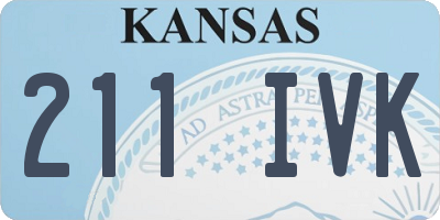 KS license plate 211IVK