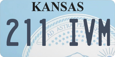 KS license plate 211IVM