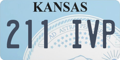 KS license plate 211IVP