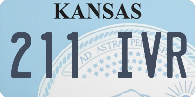 KS license plate 211IVR