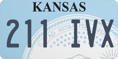 KS license plate 211IVX