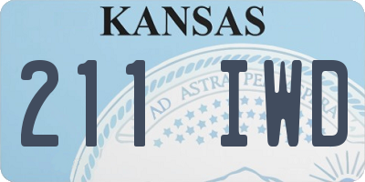 KS license plate 211IWD