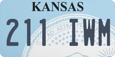 KS license plate 211IWM