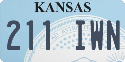 KS license plate 211IWN