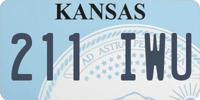 KS license plate 211IWU