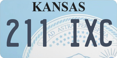 KS license plate 211IXC