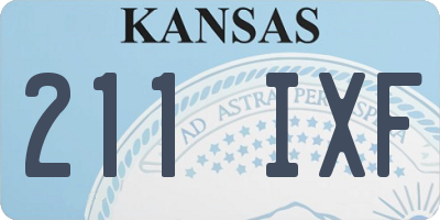 KS license plate 211IXF