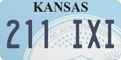 KS license plate 211IXI