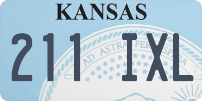 KS license plate 211IXL