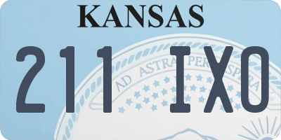 KS license plate 211IXO