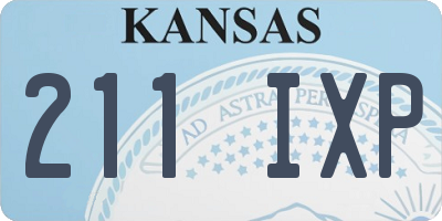 KS license plate 211IXP