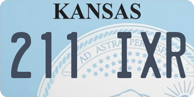 KS license plate 211IXR