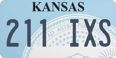 KS license plate 211IXS
