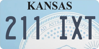 KS license plate 211IXT