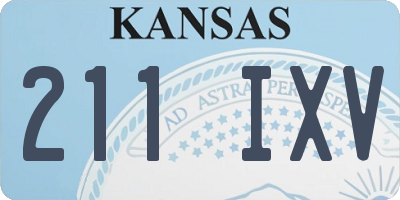 KS license plate 211IXV