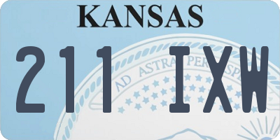 KS license plate 211IXW
