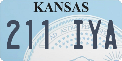 KS license plate 211IYA