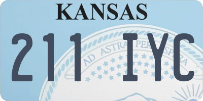 KS license plate 211IYC