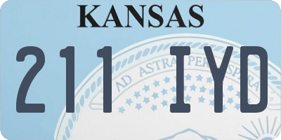 KS license plate 211IYD
