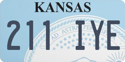 KS license plate 211IYE