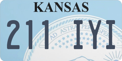 KS license plate 211IYI