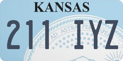 KS license plate 211IYZ