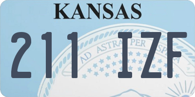 KS license plate 211IZF