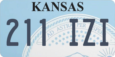 KS license plate 211IZI