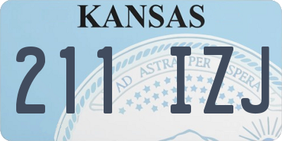 KS license plate 211IZJ