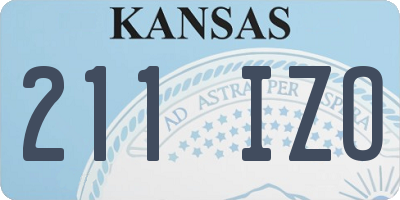 KS license plate 211IZO