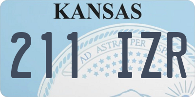 KS license plate 211IZR