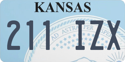 KS license plate 211IZX