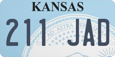 KS license plate 211JAD