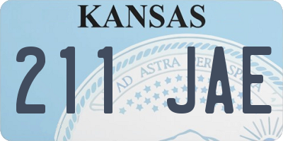KS license plate 211JAE