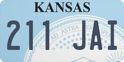 KS license plate 211JAI