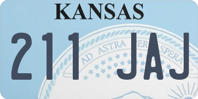 KS license plate 211JAJ
