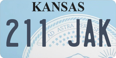 KS license plate 211JAK