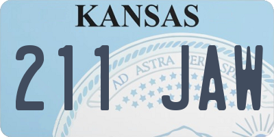 KS license plate 211JAW