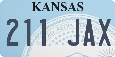 KS license plate 211JAX