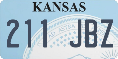 KS license plate 211JBZ