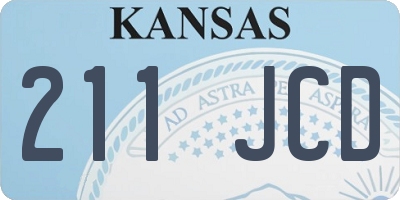 KS license plate 211JCD