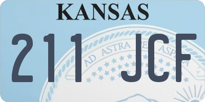 KS license plate 211JCF