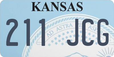 KS license plate 211JCG