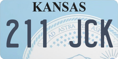 KS license plate 211JCK