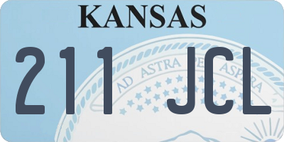 KS license plate 211JCL