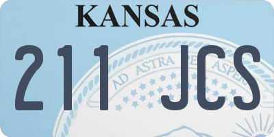 KS license plate 211JCS