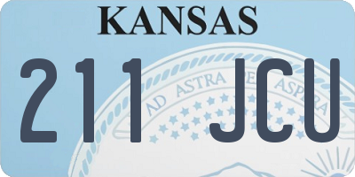 KS license plate 211JCU