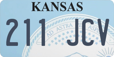 KS license plate 211JCV