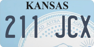 KS license plate 211JCX