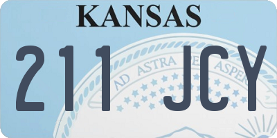 KS license plate 211JCY